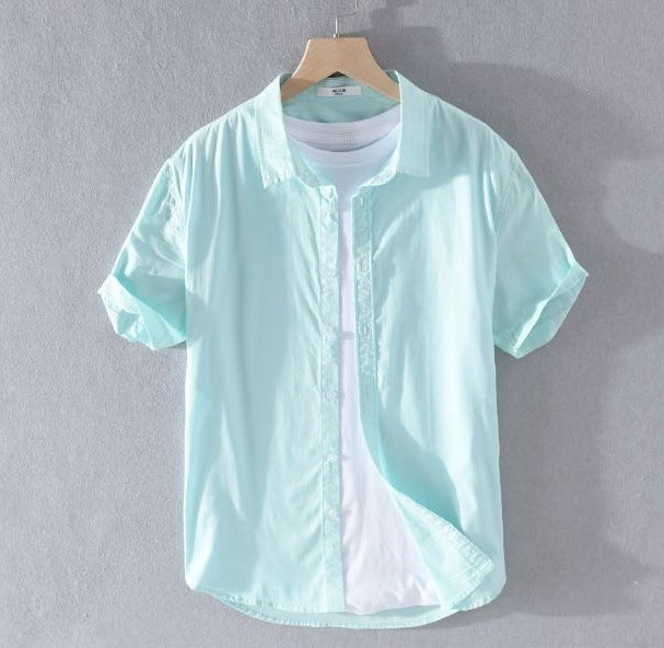 Summer Short Sleeve Linen Shirt For Men